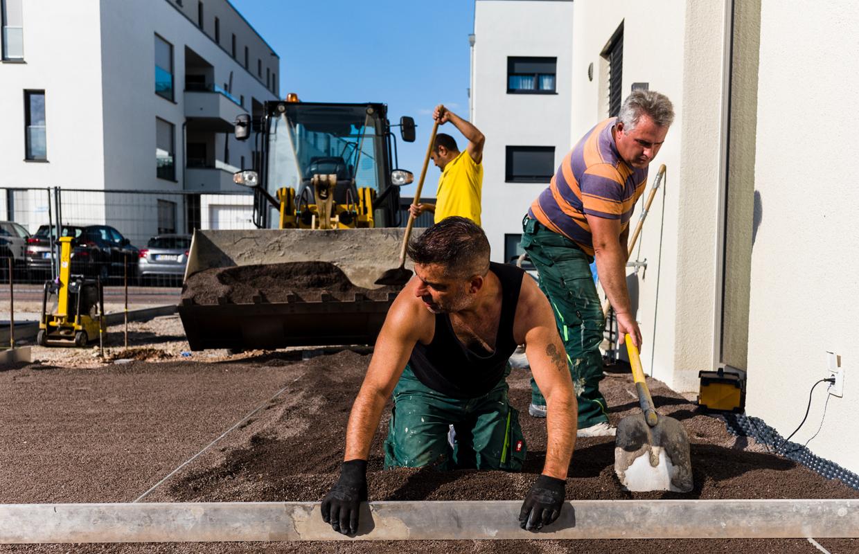 Arbeiter bei der Arbeit